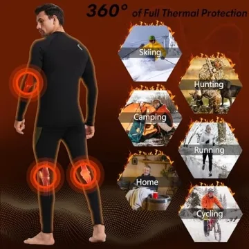 romision Thermal Underwear – Fleece Lined Long Johns Set