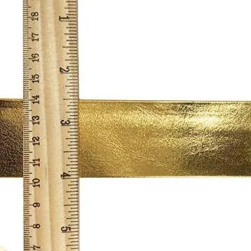 2-Yards Gold Faux Leather Trim for Crafting Elegance