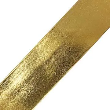 2-Yards Gold Faux Leather Trim for Crafting Elegance