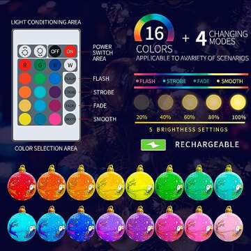 Light Up Inflatable Christmas Ball with LED Lighting