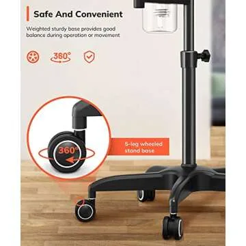 TASALON 2-in-1 Professional Facial Steamer, Hot Ozone Face Steamer for Facial with 5X Magnifying Lamp, Esthetician Steamer for Salon Beauty and Spa Shop, Skin Care Equipment with New Upgrade Wheels