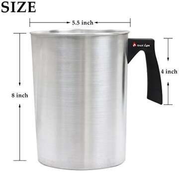 EricX Light Candle Making Pot with Dripless Spout & Handle
