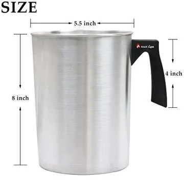 EricX Light Candle Making Pot with Dripless Spout & Handle