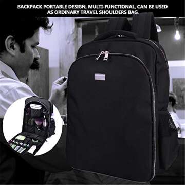 NADAENMF Barber Supplies Bag Organizer for Clippers and Supplies, Portable Clipper Bags and Cases fo...