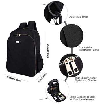 NADAENMF Barber Supplies Bag Organizer for Clippers and Supplies, Portable Clipper Bags and Cases for Men, Hairstylist Clipper Backpack for Barber Tools Storage Traveling Bag Case