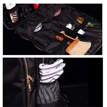 NADAENMF Barber Supplies Bag Organizer for Clippers and Supplies, Portable Clipper Bags and Cases for Men, Hairstylist Clipper Backpack for Barber Tools Storage Traveling Bag Case