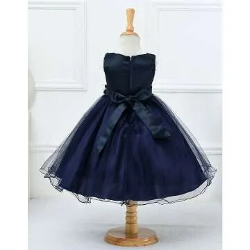 Wocau Girls' Sequin Mesh Party Dress - Stylish Gown