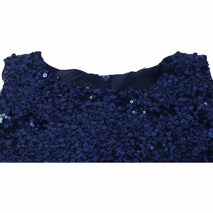 Wocau Girls' Sequin Mesh Party Dress - Stylish Gown