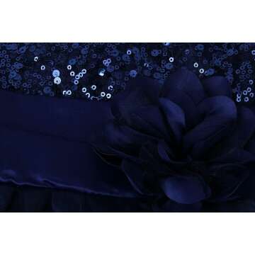 Wocau Girls' Sequin Mesh Party Dress - Stylish Gown