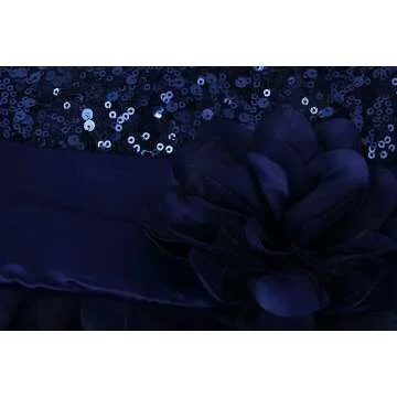 Wocau Girls' Sequin Mesh Party Dress - Stylish Gown