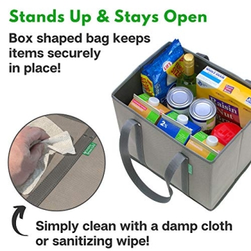 Creative Green Life Reusable Grocery Bags - Heavy Duty 3 Pack