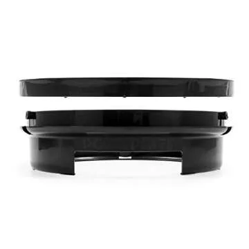 Camco 9-inch Pop-A-Plate Plastic Plate Dispenser | Ideal for Compact Spaces, RVs and Trailers | Mounts Under Cabinets or Shelves | Black (57006)