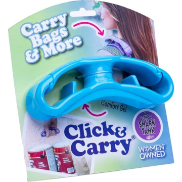 Click & Carry Grocery Bag Carrier - Plastic Bag Organizer and Holder for Easy Shopping - As Seen on ...