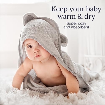 Natemia Baby Hooded Towel - Ultra Soft Rayon from Bamboo