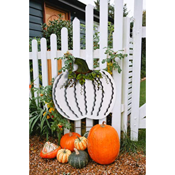 Metal Pumpkin Garden Stakes - Autumn Decorative Yard Signs - Indoor Outdoor Plant Flower Stake Fall Lawn Ornaments Pumpkin Decoration for Harvest Halloween (Pumpkin Family-B)