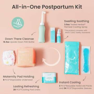 GROWNSY Postpartum Essentials Recovery Kit for Women After Birth, Postpartum Kit for Labor Delivery,...