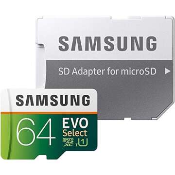 Samsung 64GB Micro SD Card 80MB/s for HD Videos and Gaming