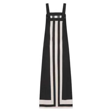 Ailoqing Women Boho Color Block Maxi Beach Dress