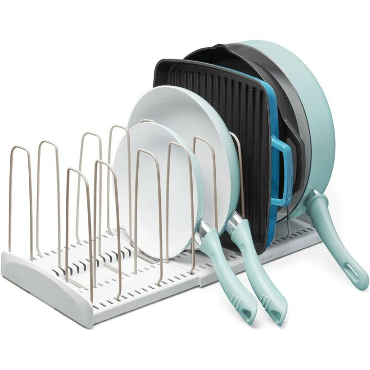 Adjustable Cookware Rack for Kitchen Storage Solutions