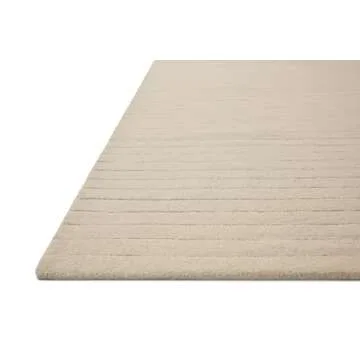 Loloi Chris Loves Julia Henry Collection HEY-01 Ivory/Dove 3'-6" x 5'-6", .50" Pile Height, Accent Rug