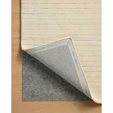 Loloi Chris Loves Julia Henry Collection HEY-01 Ivory/Dove 3'-6" x 5'-6", .50" Pile Height, Accent Rug