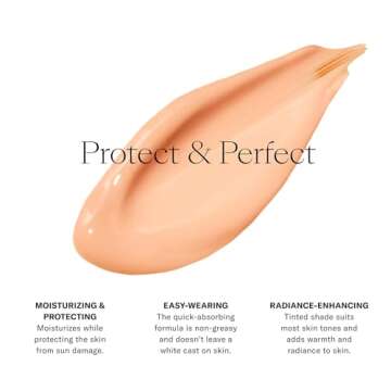 Josie Maran Protect & Perfect Face Moisturizer & Facial Sunscreen with SunBoost ATB - Tinted Mineral...