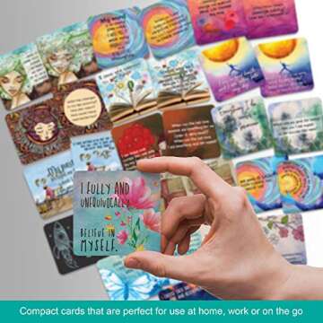 Dessie 60 Affirmation Cards with Thought Provoking Empowering Questions. Mindfulness Cards for Group and Self Therapy. Inspirational Self Care Gifts for Women, Meditation Gifts