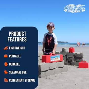 Flexible Flyer Snow Fort Building Kit Brick Form & Sand Castle Mold Block, Beach & Winter Toy