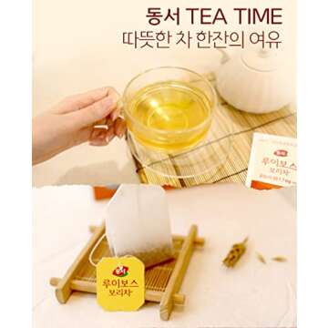 Dongsuh Korean Rooibos Roasted Barley Tea – 50 Convenient Bags