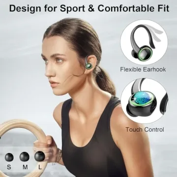 Bluetooth 5.4 Wireless Earbuds for Sports and Fitness