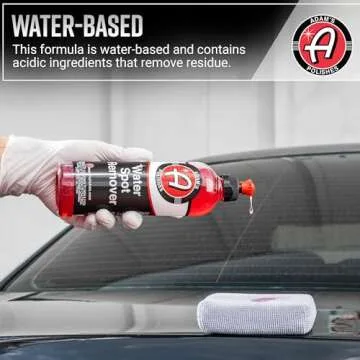 Adam's Polishes Water Spot Remover - Hard Water Stain Remover for Glass, Shower Doors, Paint, Windows, Car Detailing | Calcium, Magnesium & Soap Scum Remover