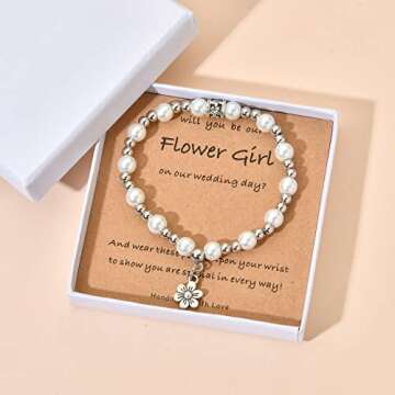 Flower Girl Bracelet Flower Girl Proposal Gift Will You Be My Flower Girl Bridesmaid Proposal Gifts ...