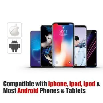 [Upgraded] Bluetooth 5.0 Remote Shutter for iPhone & Android Camera Wireless Remote Control Selfie Button for iPad iPod Tablet, HD Selfie Clicker for Photos & Videos (Black)