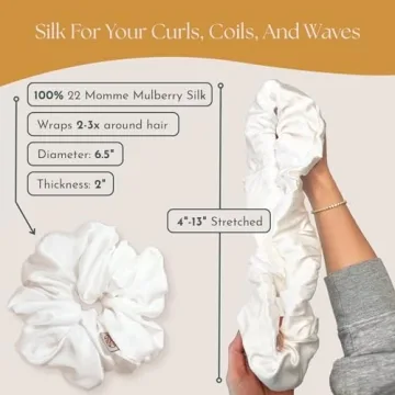 Luxury Mulberry Silk Extra Large Hair Scrunchies for Women