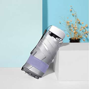 AFULILI Compact Travel Umbrella - UV Protection & Lightweight Design