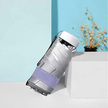 AFULILI Compact Travel Umbrella - UV Protection & Lightweight Design