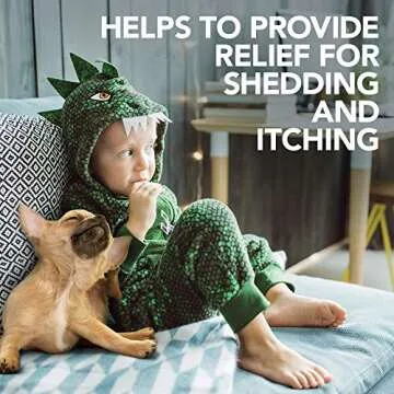 Vet's Best Healthy Coat Shed & Itch Relief Dog Supplements, Relieve Dogs Skin Irritation and Sheddin...