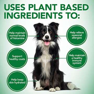 Vet's Best Healthy Coat Shed & Itch Relief Dog Supplements, Relieve Dogs Skin Irritation and Shedding Due to Seasonal Allergies or Dermatitis, 150 Chewable Tablets