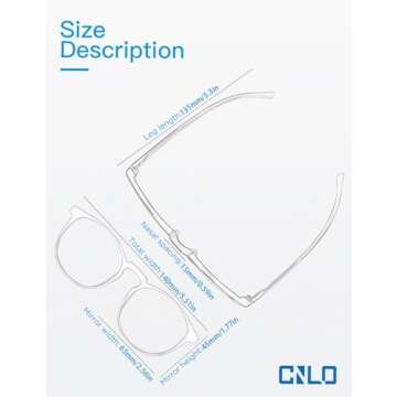 CNLO Blue light blocking Glasses,Computer Glasses,Gaming Glasses,TV Glasses，For UV Protection, Ant...