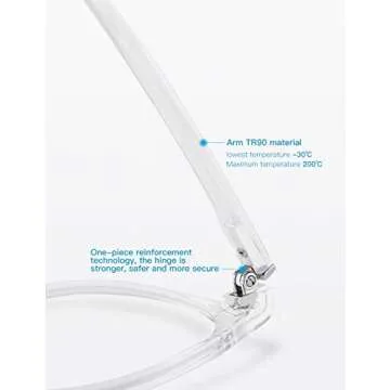 CNLO Blue light blocking Glasses,Computer Glasses,Gaming Glasses,TV Glasses，For UV Protection, Anti Eyestrain,Lightweight Frame Eyewear,Men/Women (Crystal)