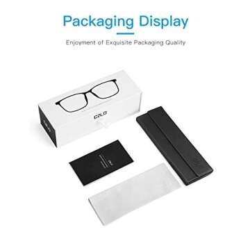 CNLO Blue light blocking Glasses,Computer Glasses,Gaming Glasses,TV Glasses，For UV Protection, Anti Eyestrain,Lightweight Frame Eyewear,Men/Women (Crystal)