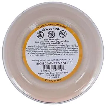 Tyler Candle, 22 Ounce, High Maintenance Long Burning Scented Candle