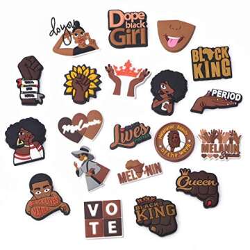 UNN Shoes Charms Black Lives Matter Decoration for Kids Boy Girl Adult Men Women Birthday Gifts Part...