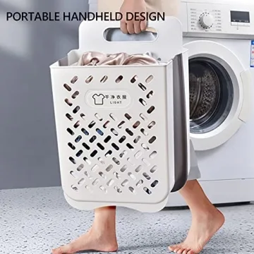 Large Space Saving Collapsible Laundry Basket Organizer