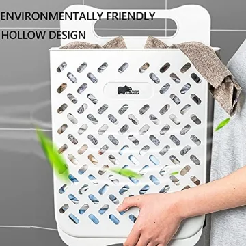 Large Space Saving Collapsible Laundry Basket Organizer