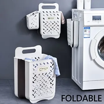 Large Space Saving Collapsible Laundry Basket Organizer