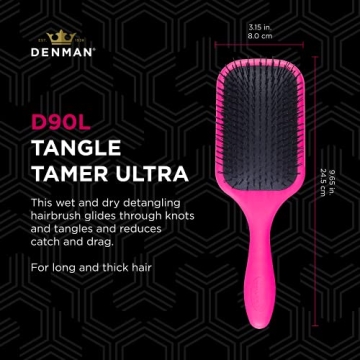 Denman Tangle Tamer Ultra Detangling Brush for Curly Hair