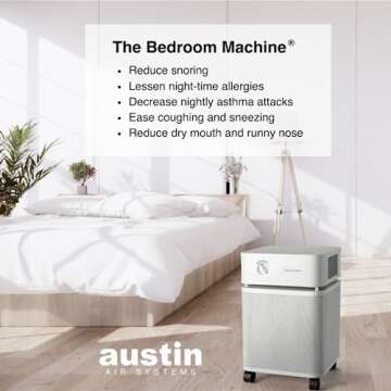 Austin Air Bedroom Machine - Better Sleep with HEPA Filtration