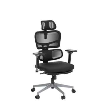 Newtral Ergonomic Office Chair - Adjustable Lumbar Support & Footrest