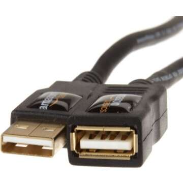 Amazon Basics 6.5ft USB-A 2.0 Extension Cable
